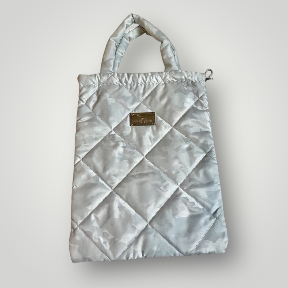 Adabat Grey Silver Camouflage Tote Golf Shoes Drawstring Bag Pre Owned - Picture 2 of 11